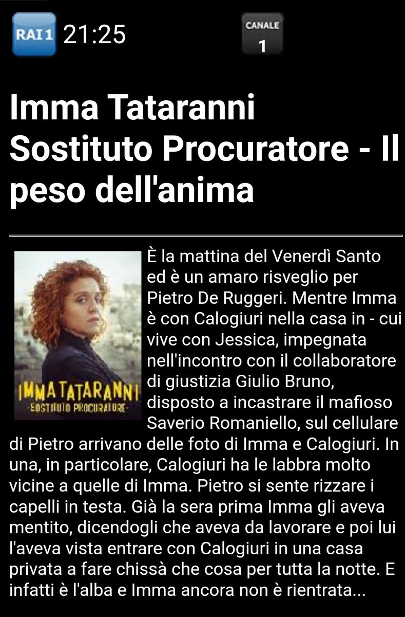 mikelelzz's tweet photo. Io aspetto
#Raiuno
#ImmaTataranni
#vanessascalera
#maxgallo https://t.co/BFfbTgko2A