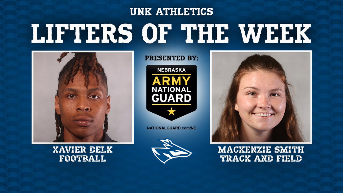 UNK_Athletics's tweet photo. Congratulations to our Lifters of the Week!
Presented by: @NEarmyguard https://t.co/6ltHLIPyEX