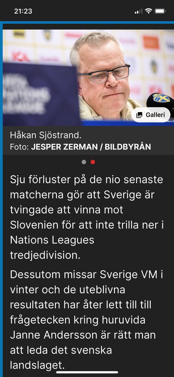 Enligt ⁦<a href="/SportExpressen/">SportExpressen</a>⁩ har Janne Andersson tydligen varit förutseende och bytt namn innan kvällens match. Smart mtp 0-1 efter 40 spelade minuter…