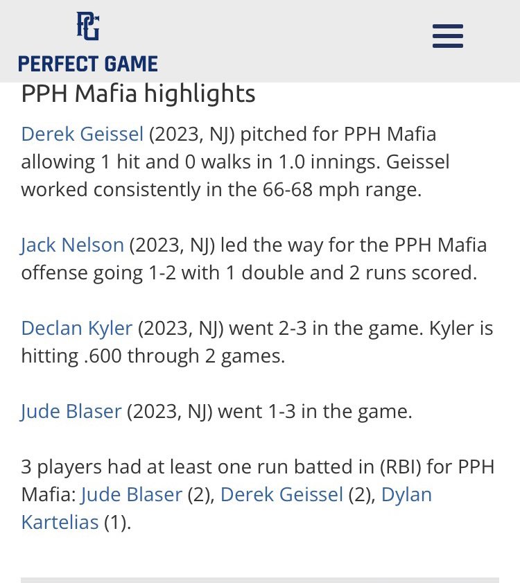 Declan Kyler (@kydec2023) on Twitter photo Had a great tournament hitting this past weekend at the 2022 PG Mid-Atlantic Fall Elite Championship going 3-5(.600). Cannot wait to get more AB’s this fall!! #uncommitted
<a href="/FootballMonty/">Zoran Milich</a> <a href="/NJCollegeBSBNat/">Jersey Baseball Nation</a>
<a href="/MHSCougarBB/">MHSCougarBaseball</a> Had a great tournament hitting this past weekend at the 2022 PG Mid-Atlantic Fall Elite Championship going 3-5(.600). Cannot wait to get more AB’s this fall!! #uncommitted
<a href="/FootballMonty/">Zoran Milich</a> <a href="/NJCollegeBSBNat/">Jersey Baseball Nation</a>
<a href="/MHSCougarBB/">MHSCougarBaseball</a>