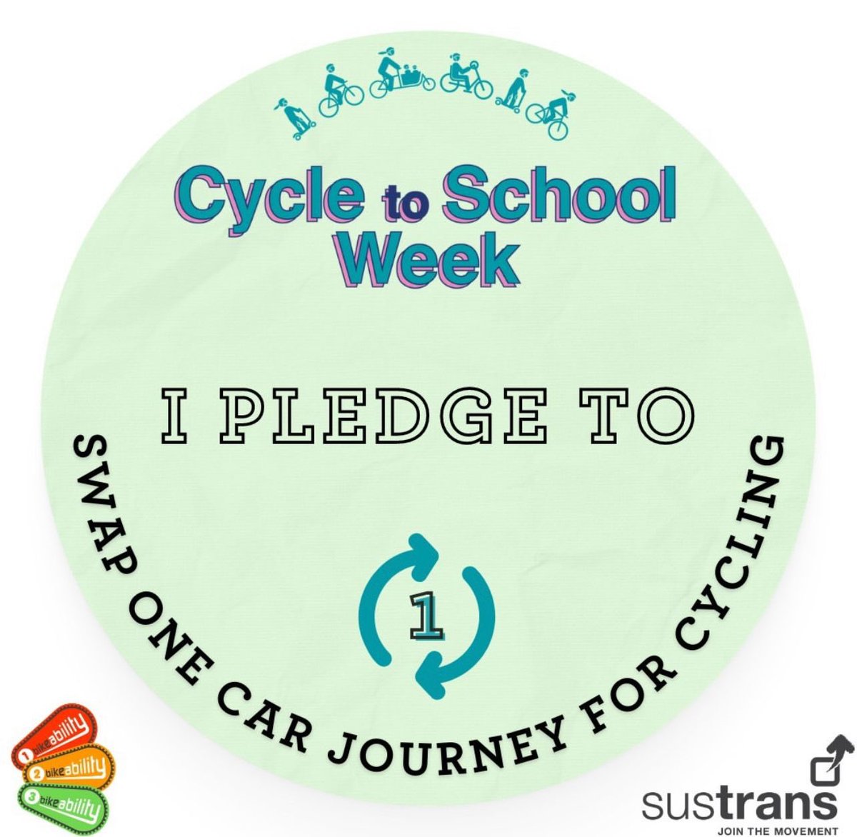 FagleySchool's tweet photo. #CycleToSchoolWeek is back! @BikeabilityUK &amp; @Sustrans are asking you to make a pledge for #ActiveTravel on the week of 3rd– 7th October. What will yours be? Make your pledge now to be in for the chance to win a Frog City 61 Bike! https://t.co/zoq20zF2Xr