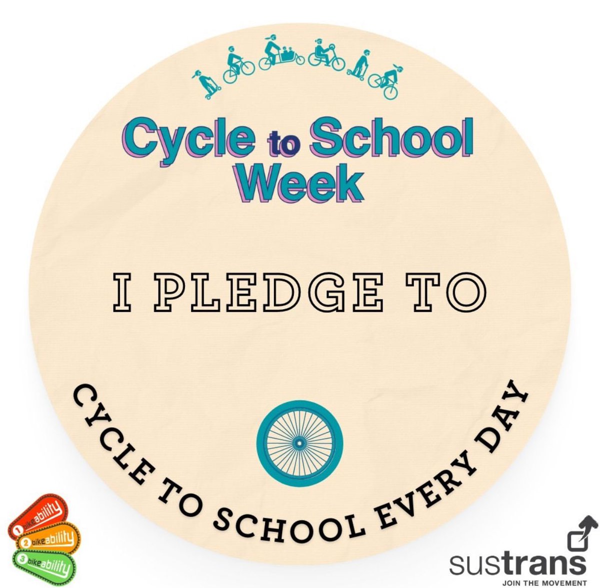 FagleySchool's tweet photo. #CycleToSchoolWeek is back! @BikeabilityUK &amp; @Sustrans are asking you to make a pledge for #ActiveTravel on the week of 3rd– 7th October. What will yours be? Make your pledge now to be in for the chance to win a Frog City 61 Bike! https://t.co/zoq20zF2Xr