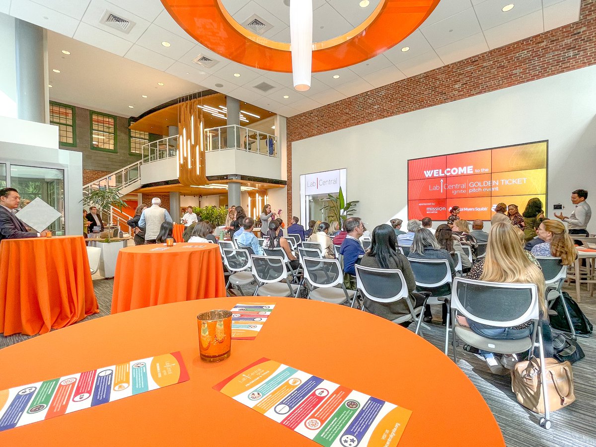 LabCentral's tweet photo. Starting soon, as a part of @IgniteLC’s bioDiversity Summit, the LabCentral Ignite Golden Ticket pitch event sponsored by @MissionBioCap @bmsnews and @pfizer. Ignite Golden Tickets offer lab space and mentorship to underrepresented founders. #WeAreBioDiversity #WhereBiotechBegins https://t.co/BfkDxVckOQ