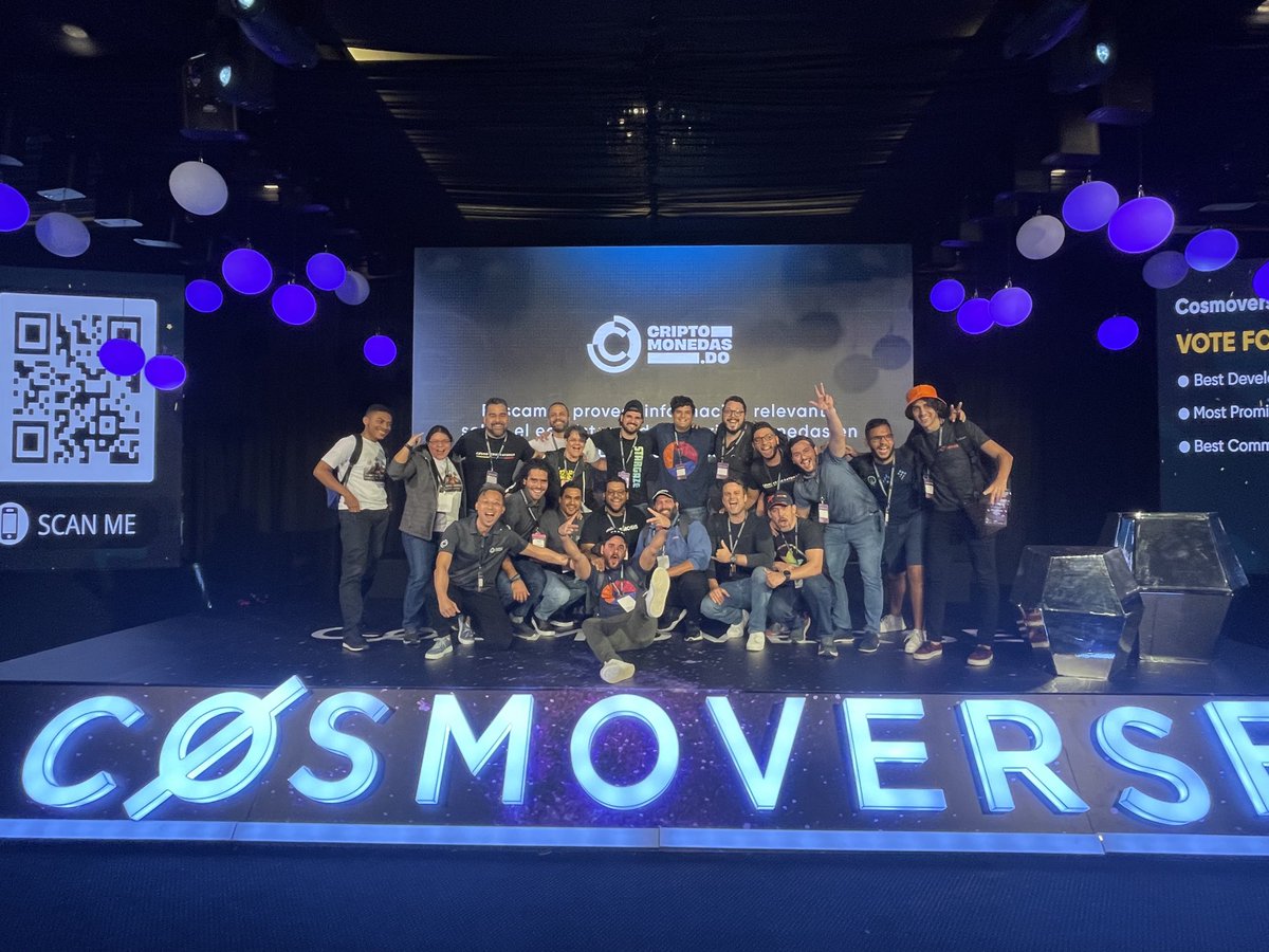 MrHhodl's tweet photo. Our community of ⁦@CriptomonedasDO⁩ from the Dominican Republic representing at ⁦@CosmoverseHQ⁩!! https://t.co/Ld9tkcQbpB
