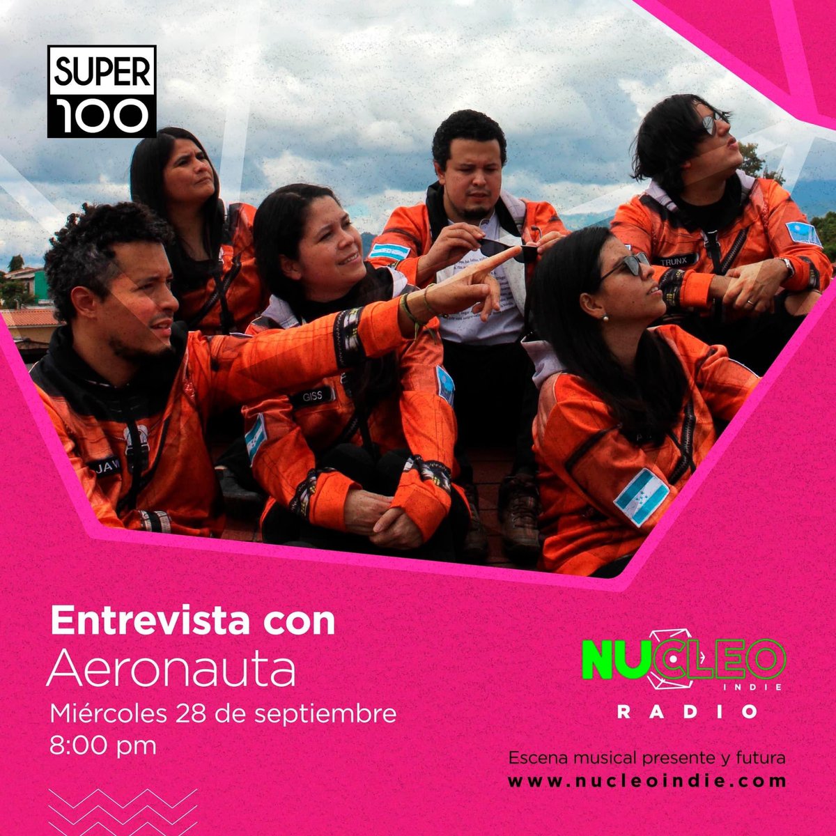 #NucleoIndieRadio te presenta a la banda de indie rock <a href="/aeronauta_audio/">Aeronauta</a> y su reciente regreso luego de un tiempo de silencio musical. Novedades, música  y proyectos futuros, esto y mucho más mañana a las 8:00 PM por radio <a href="/super100hn/">Super 100</a> a nivel nacional.