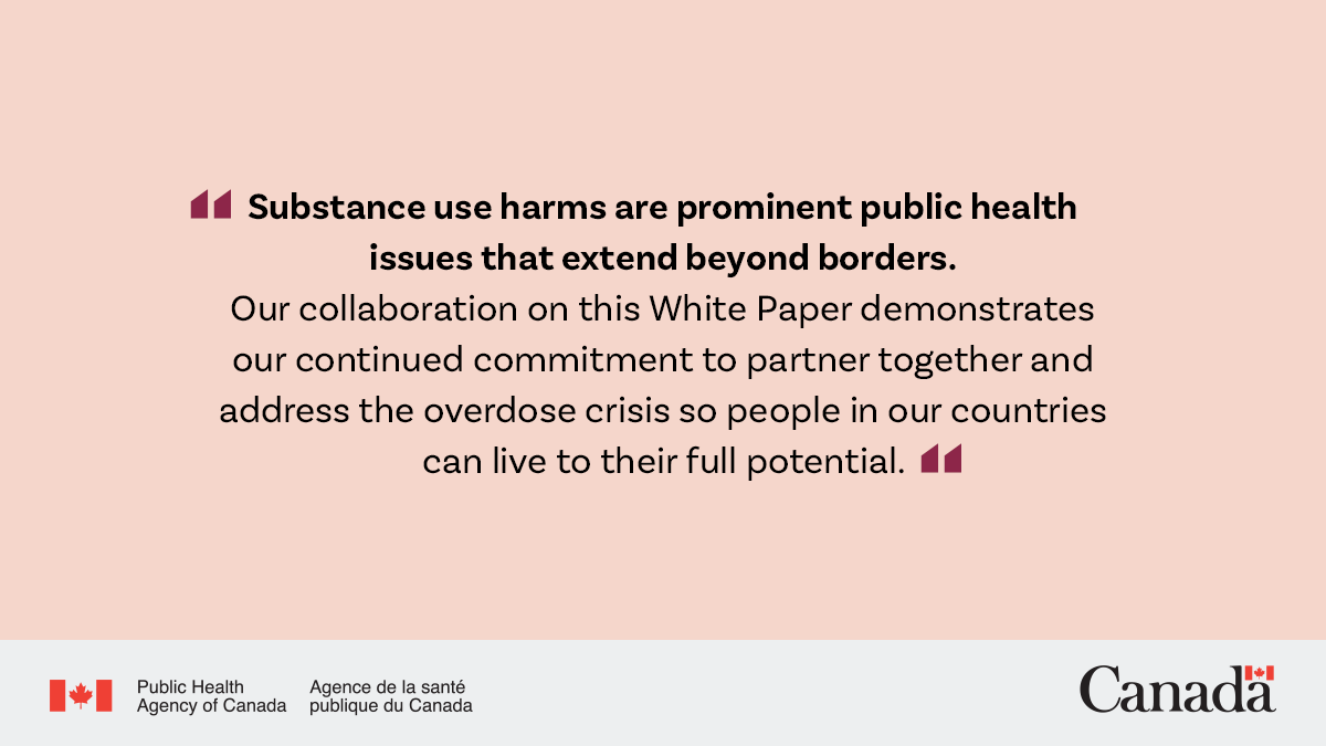 CPHO_Canada's tweet photo. 1/2 Information contained in the Can-US joint white paper released today underscores the seriousness of substance use harms in Canada and the U.S. 
https://t.co/6uiNzXMFzi https://t.co/76CBkXlptj