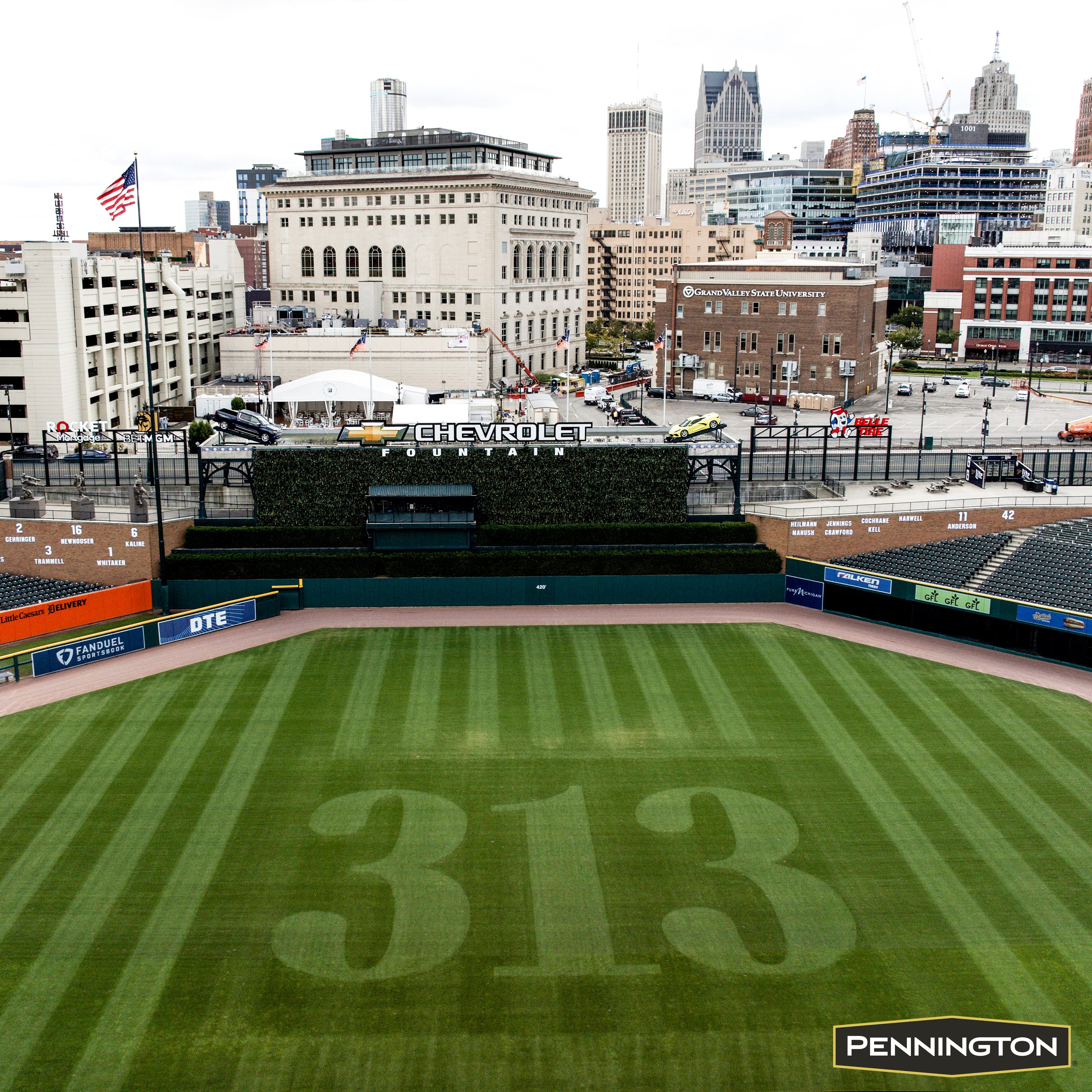 Detroit Tigers on X: Reppin' the 313. Our field design to close