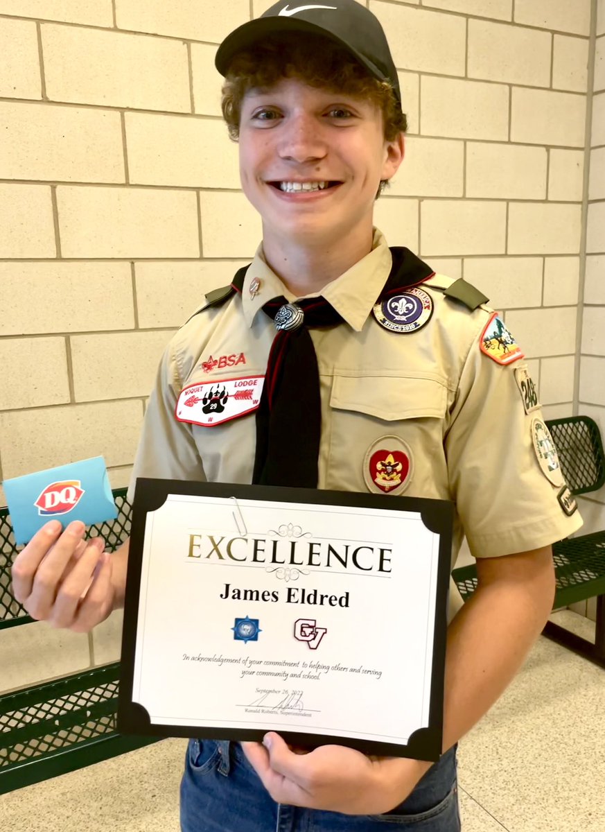 RonRobertsGoCVS's tweet image. Having a Scout at a Board meeting is always a reminder to me to try to be a better person. James is working on his Eagle Scout project by raising money for the Capuchins. Help him out: purchase pumpkins, straw, etc. at Cherokee this Saturday (10:00-4:00). 

Go CVS charitably!