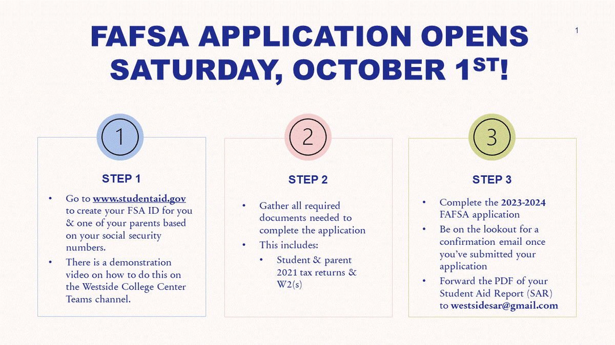 Westside High School College Center tweet media