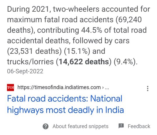 UngraduateG's tweet image. @nitin_gadkari 
sir ye Truck chalta phirta gun hai , inko dar bi ni hai kyonki truck accident me truck ko to kuch ni hoga jo hoga samne wale ko hoga , we lost @iamskylord69 yesterday in truck accident. You need to take strict action .