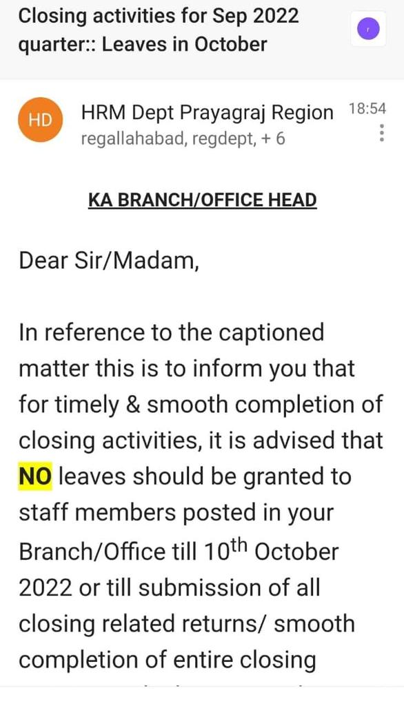 iSourabhMishra's tweet photo. @bankofbaroda 

Provide adequate staff in place of denial of leaves to existing staffs.. if u know something about #ManpowerManagement 🤐🤐 https://t.co/jWdgimxP08