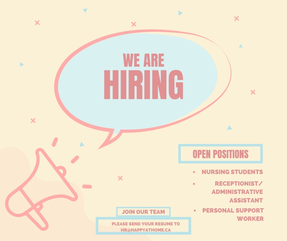 Are you or someone you know looking to join a fun positive work team? Click here to view our available positions and online application: HappyAtHome.ca/CareerPositions