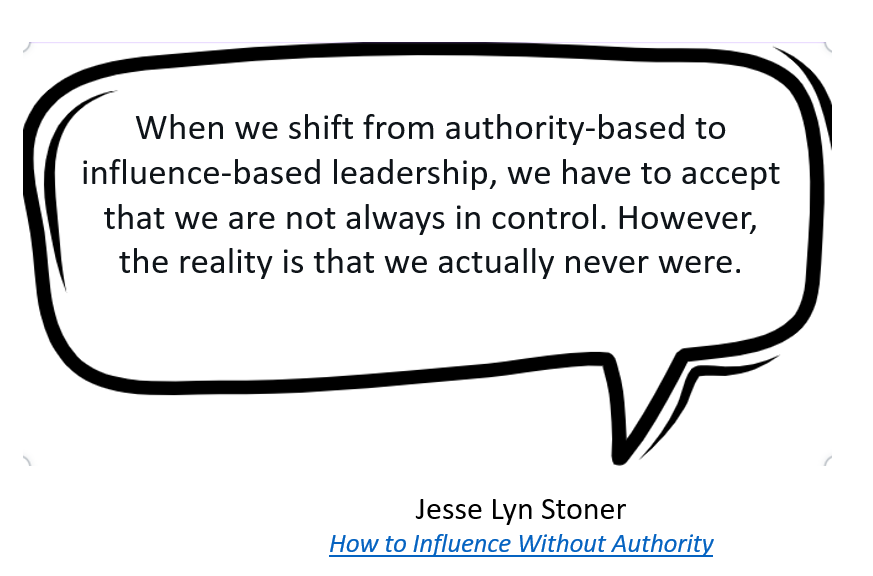 8 ways to influence without formal authority: 1. Character (eg, being respectful &amp; trustworthy) 2. Expertise 3. Information 4. Connectedness 5. Social intelligence 6. Networking 7. Collaboration &amp; bridge building 8. Access to resources: seapointcenter.com/influence-with… By <a href="/JesseLynStoner/">Jesse Lyn Stoner</a>