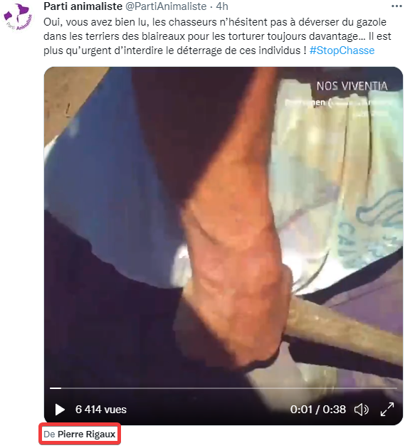 vbernard_69's tweet photo. @RigauxNature @PartiAnimaliste Bonsoir Pierre, nous avons utilisé la fonction de partage de vidéo de Twitter de façon à pouvoir choisir le texte de notre tweet tout en affichant la paternité de la vidéo (https://t.co/JwrJ2np5ka). Préféreriez-vous que l'on procède autrement à l'avenir ? https://t.co/IS7WbVUCm8
