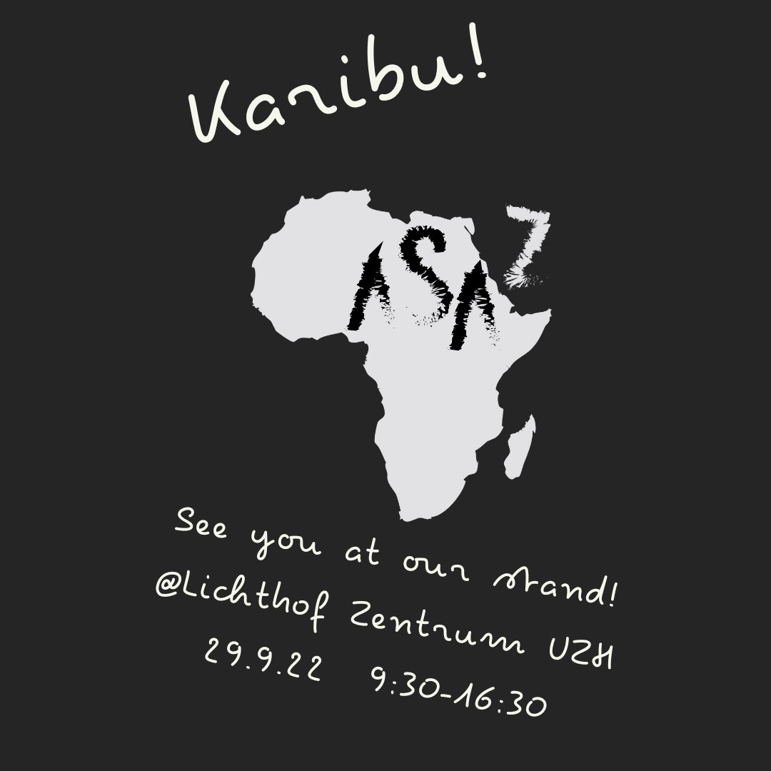 ASA_Zurich's tweet photo. Sawubona!🔥
You're curious about ASAZ &amp; Africa, wanna become a member or simply meet our awesome team?
Don't miss us at the Activity Fair this Thursday 29.9 at UZH Zentrum (Lichthof)😉 https://t.co/4chi1Thqld