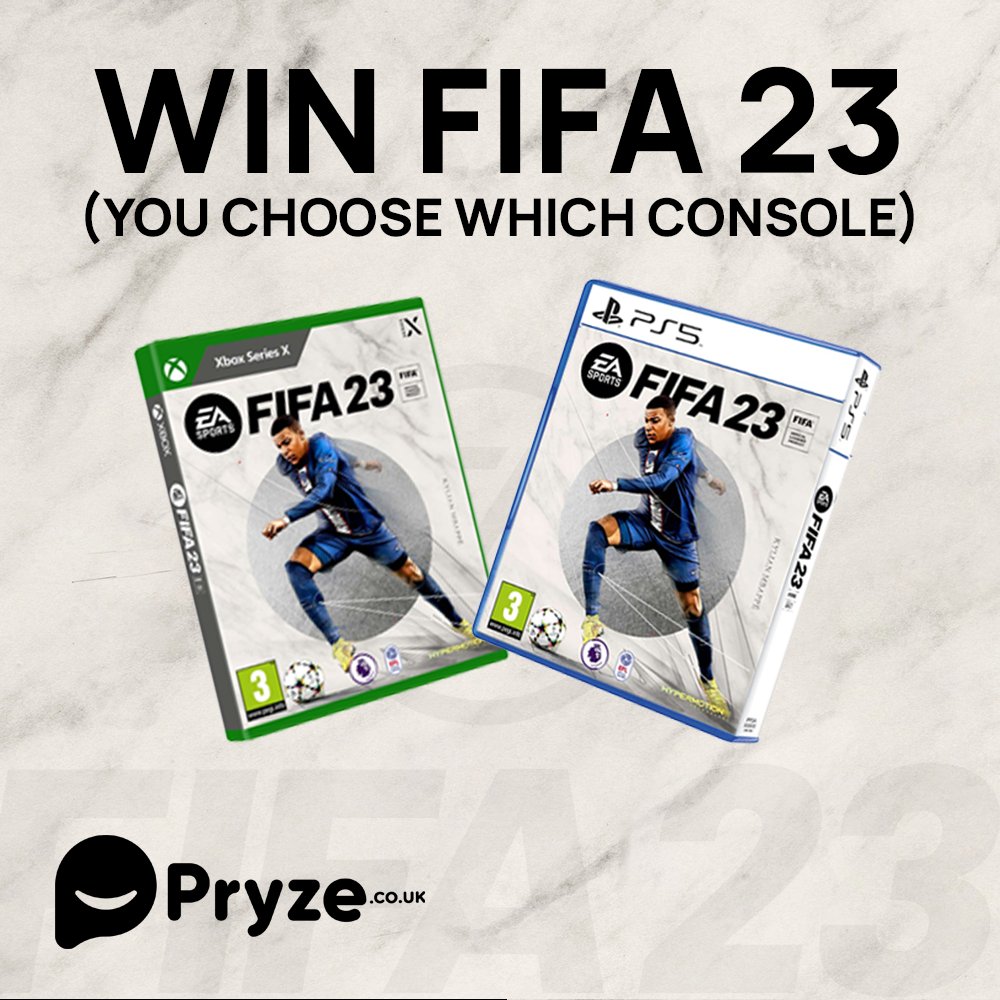 pryze's tweet photo. #FIFA23 pre-release is officially out ⚽️

And we’re giving away a FREE copy on Friday 30th! 👀

𝐓𝐨 𝐄𝐧𝐭𝐞𝐫:
✅ Must be following @pryze 
❤️ RT and LIKE this post
👇 Comment below using #PRYZExFIFA23 and which console you’re on

GL! 🌟 https://t.co/iXtwWt0hG8