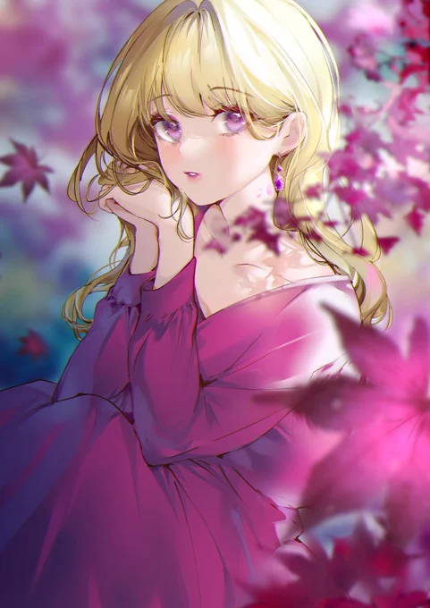 #女の子イラスト 秋のいちぶ 