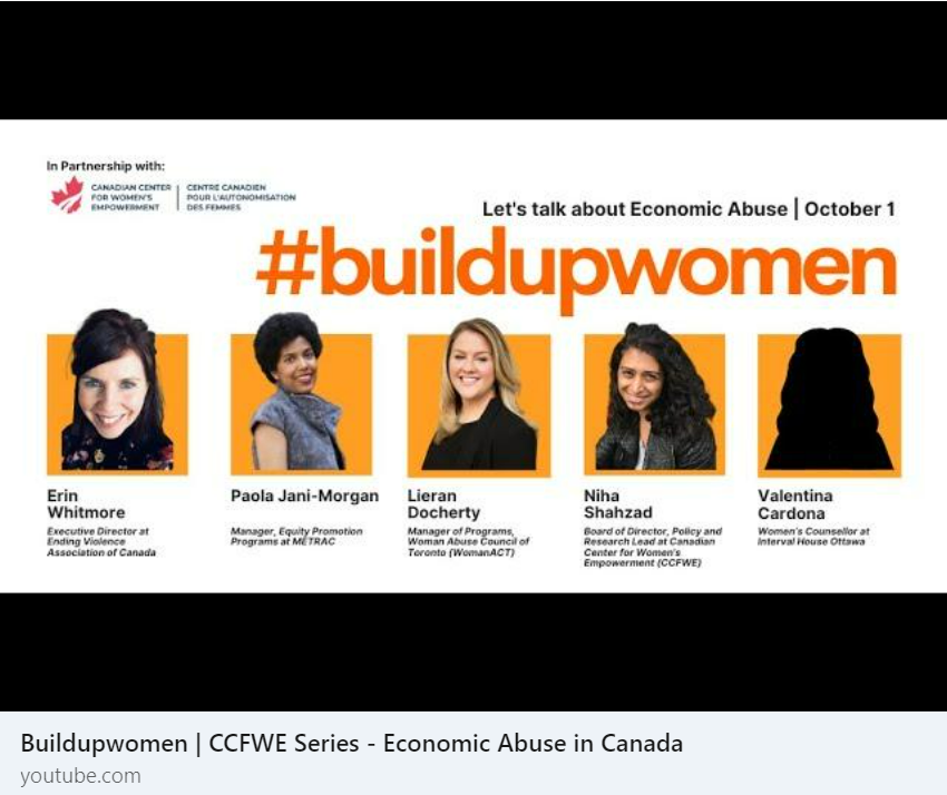 ccfwe's tweet photo. Gender Equality Week is over but there is no #economicresilience w/o #genderequality so awareness building must continue!

YouTube webinar --> https://t.co/zv6sew0Prd

#women #canadians #policy #awareness #advocacy #education #buildupwomen #economicabuse #endeconomicabuse https://t.co/sOPZRmBWmt