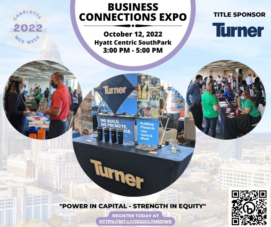 HCACarolinas's tweet photo. Come out for 2022 Charlotte MED Week "Business Connections Expo" on October 12, at Hyatt Centric - SouthPark at 3pm.
Register at https://t.co/kkF5vdM23y

#cltmedweek #cltmedweek2022 #minorityenterprisedevelopmentweek #powerincapitalstrengthinequity #mwbe #turnerconstruction https://t.co/q1jv1kkg1D