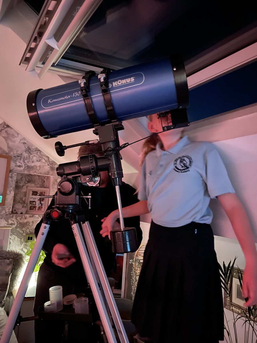atkyroberts's tweet photo. @St_Wilfrids_CE @MrsBroomesClass Freya looking at Jupiter and it’s moons! 🔭😀 https://t.co/KR7dJrfXC9