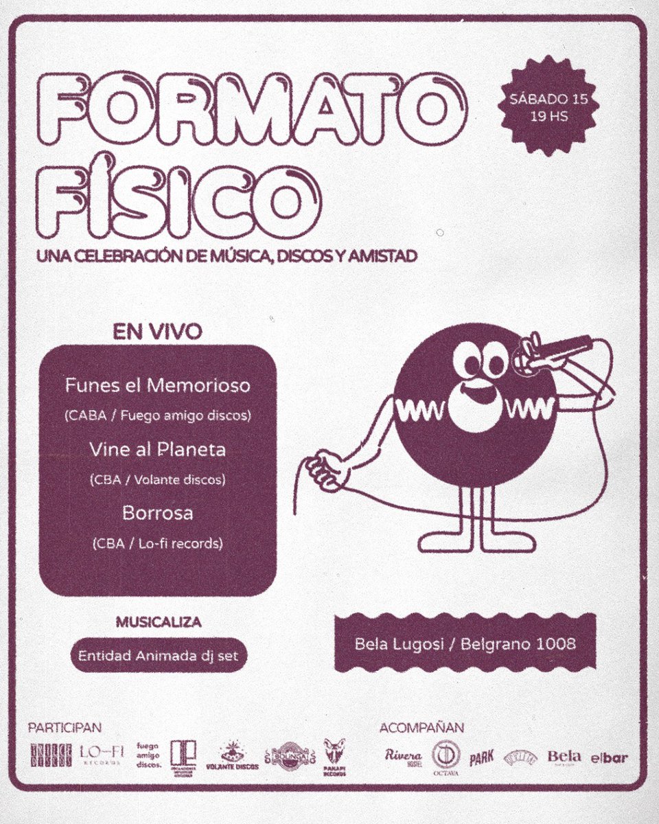 Con PARK más Lofi Records(cba) Volante Discos(cba), Trilce Discos (Perú), Fuego Amigo(caba),Oscilaciones Impúdicas(cba), Bolinga (cba), Pakapi Records(Salsipuedes cba) festejaremos el Cassette Store Day.
FORMATO FÍSICO! 14,15 y 16 de Octubre.
Diseño hermoso de <a href="/elhijodecamus/">Marcello Mastroianni</a>