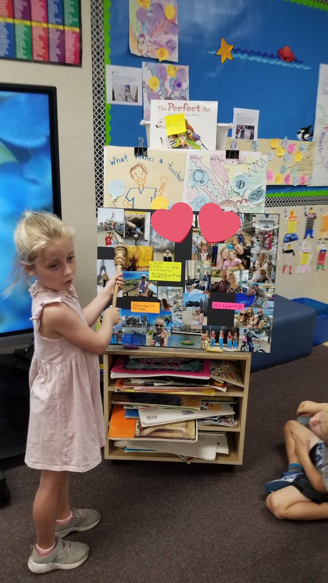 asmith_edu's tweet photo. We build community as we build skills! Magnificent Me presentations challenge our students to share orally, answer questions, and then be celebrated with a fun poster and classmates' letters of appreciation. This allows for moments of coaching and encouragement! #dmheights https://t.co/0xiG3f2mfA