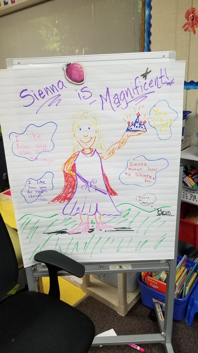 asmith_edu's tweet photo. We build community as we build skills! Magnificent Me presentations challenge our students to share orally, answer questions, and then be celebrated with a fun poster and classmates' letters of appreciation. This allows for moments of coaching and encouragement! #dmheights https://t.co/0xiG3f2mfA