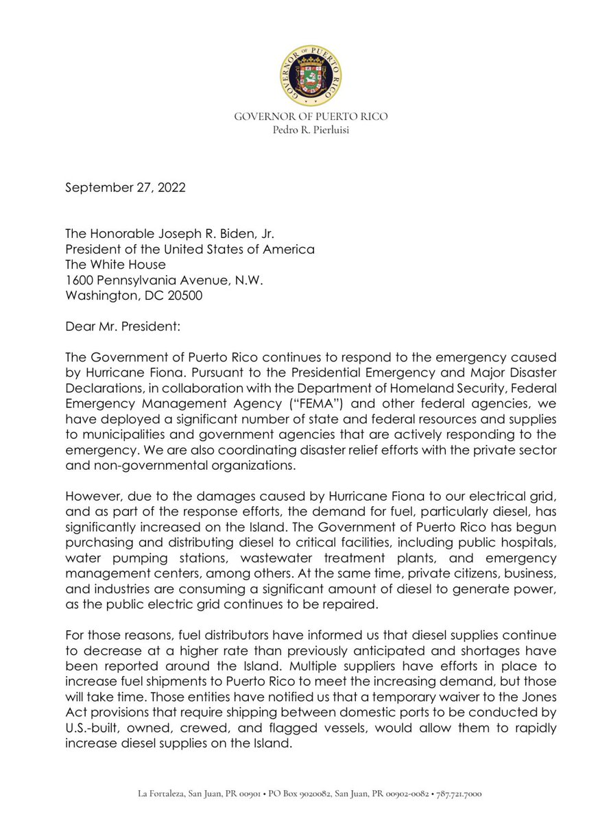 David Begnaud on Twitter "BREAKING Puerto Rico’s Governor implores