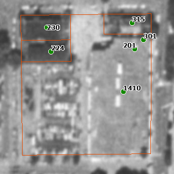 ro_ket's tweet photo. @smay2090 You're right, there is annotation on that ordinance image that it was "Asph[alt] parking". And here's imap's 1998 aerial showing a building already. https://t.co/TiGno5nt0n