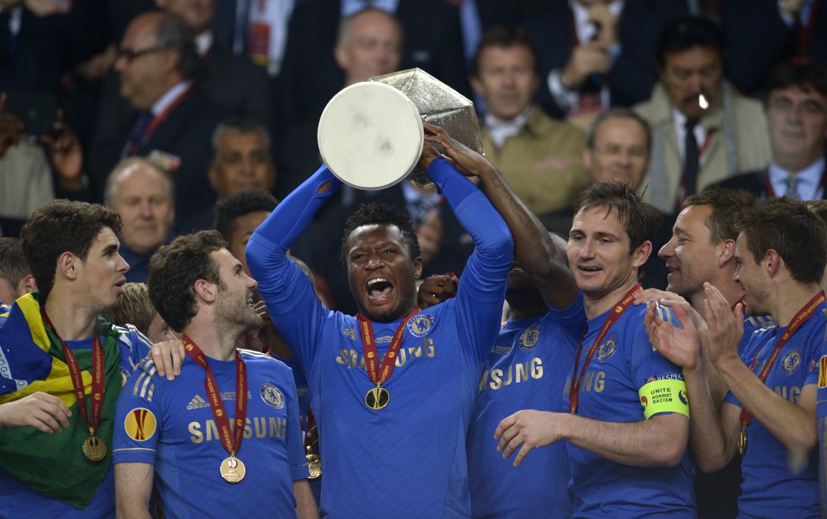 EuropaLeague's tweet photo. Enjoy your retirement, John Obi Mikel 🏆💙

#UEL https://t.co/h64iRjw9TI