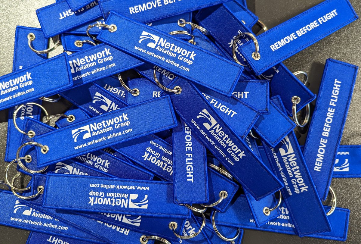 Network_Airline's tweet photo. New #custombranded keyrings have just landed at our #Gatwick office! ๐ฆ
๐
Our team at #LGW are super happy with their new Remove Before Flight key chains, big thanks to @GlobalOfficeUK for another great product. ๐คฉ๐
Hit the like button if you want one ๐๐ป
#NetworkAviationGroup https://t.co/oam8yDqZtr