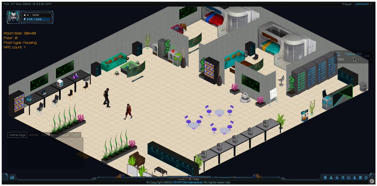 ✨Continuing indoor presets creation (with temporary assets) for the different sizes of indoor.

Just a quick share, we'll keep adding more assets for the different purposes of the game: Mining Rig, Computers, Holo devices, etc.

#MMORPG #isometric #P2E #gaming #rpg