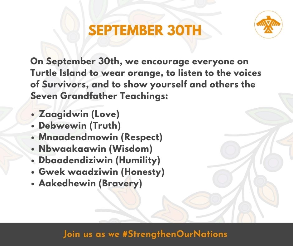 TW: readers may be triggered by the recount of Indian Residential Schools. 24h Crisis Line: 1-866-925-4419 

September 30th recognizes #OrangeShirtDay and #NationalDayForTruthAndReconciliation. 

Take time to listen, learn, and reflect on the true history. #StrengthenOurNations