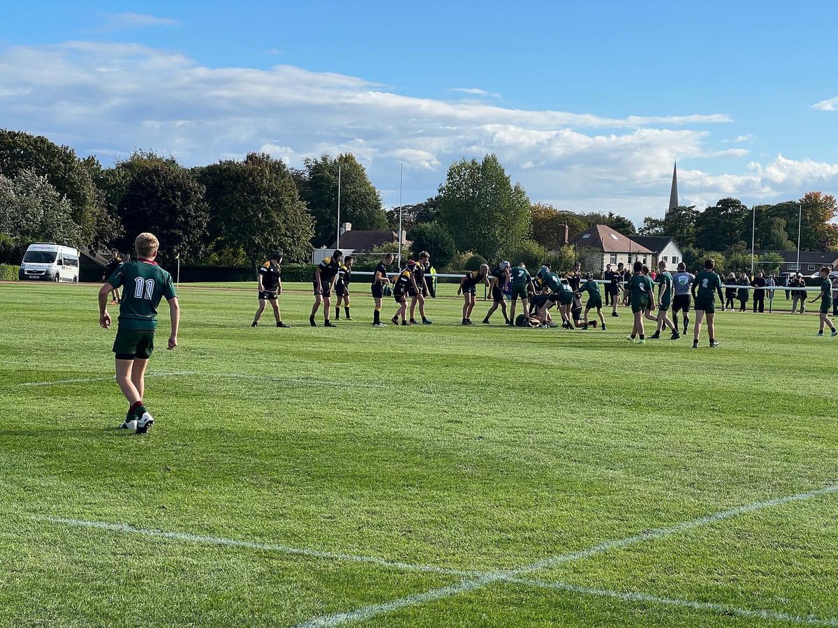 QEGSYorkshire's tweet photo. The U15’s rugby squad have started their National Cup journey with a 36-0 victory over Woodhouse Grove! 👏🏻 Well played boys! #MadeinQEGS https://t.co/STOlEytT46