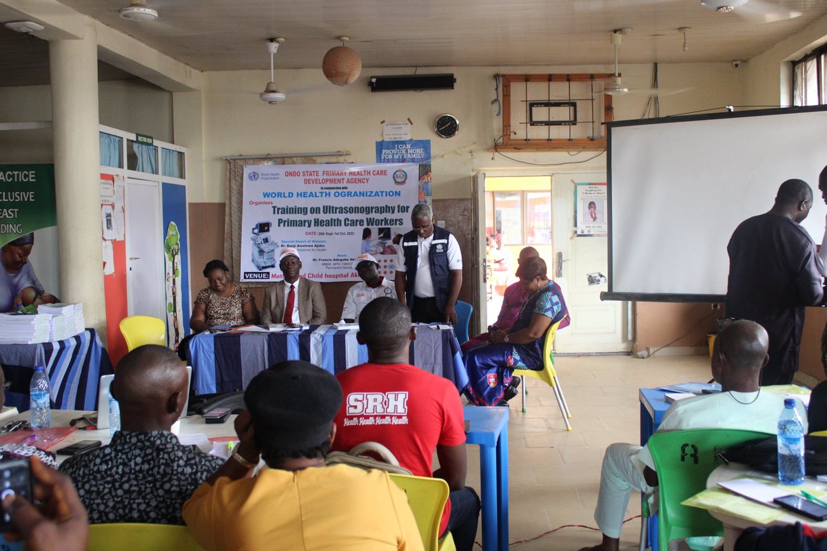ondo_team's tweet photo. #WHO @ondo_team supports Training on Ultrasonography for Primary Heàlth Care Workers in Ondo State. @WHONigeria @CWarigon @WMulombo @proactiveswz @abidoyed @osphcdb 
#phcrevitalization #healthsystemstrengthening https://t.co/ztUQExCc6o