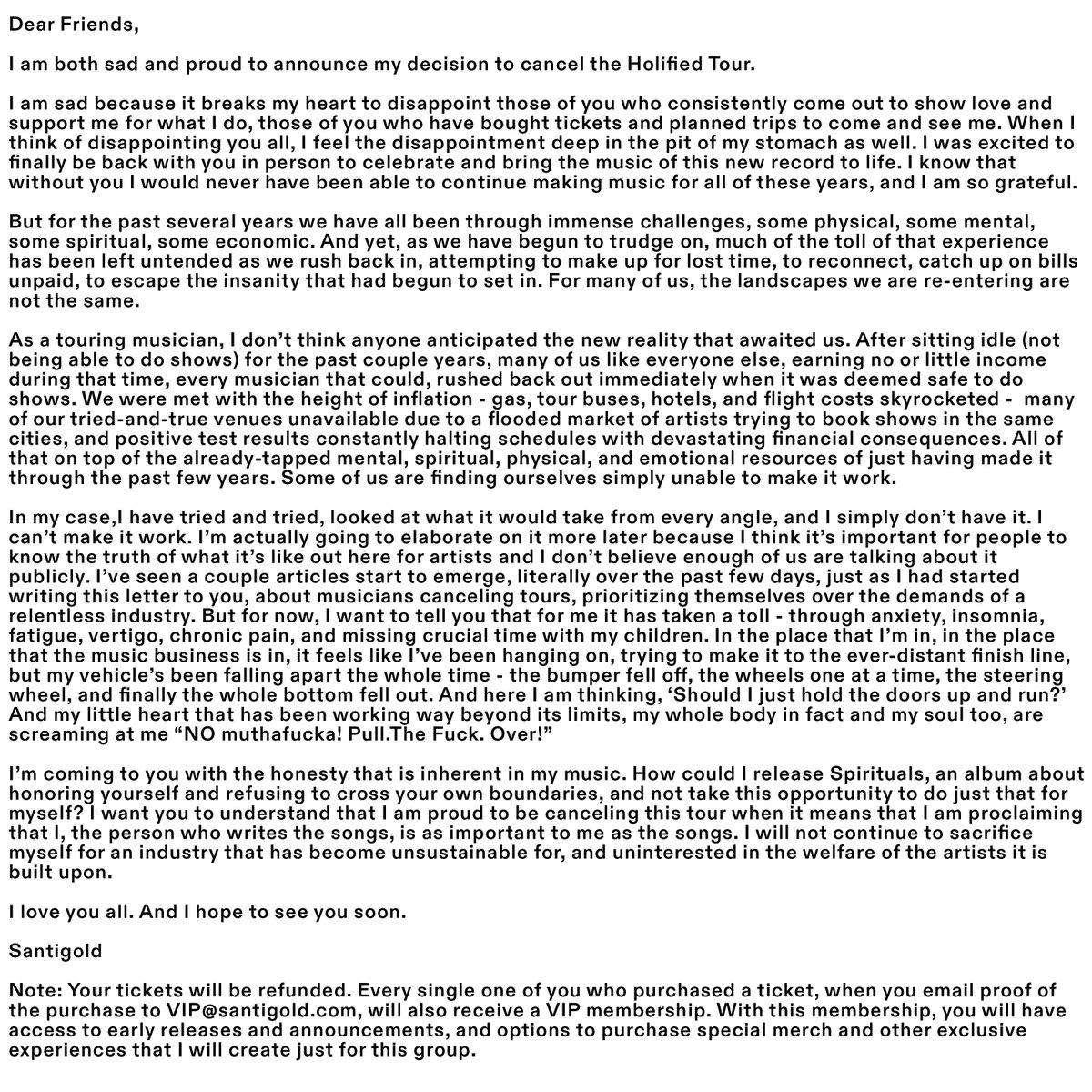 Santigold tweet media