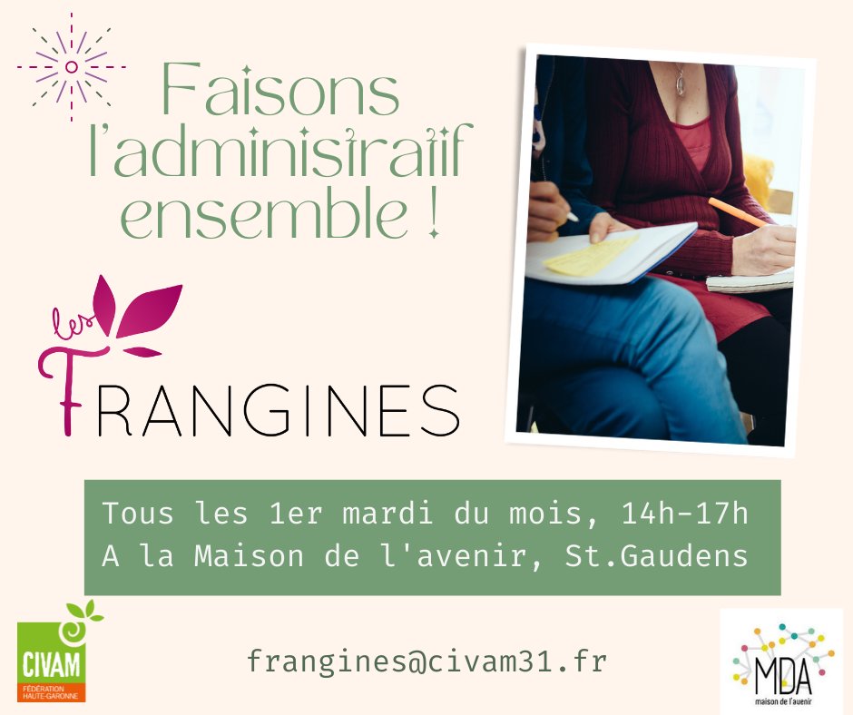 📝 Julie et Steph vous attendent mardi 04 octobre à partir de 14h, pour vous aider avec vos tâches administratives, votre communication ou tout simplement discuter de votre projet !
✅ Permanence ouverte à toute porteuse de projets, entrepreneuse, agricultrice.
