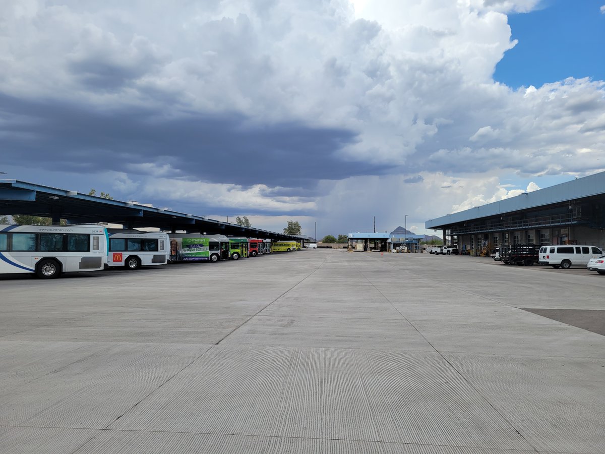 SunTran_Tucson's tweet photo. #BehindTheScenes
Check out this cool photo of the Sun Tran south bus yard! Thanks to coach operator Carlos for sharing.
#Tucson #Transit #Clouds #TucsonWeather #BusYard #Bus #SunTran #OfficeViews #CoachOperator #PublicTransportation #TucsonTransit #Arizona https://t.co/UzAtrc5uFv
