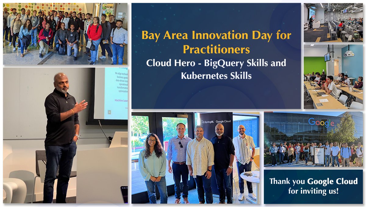 egenaiofficial's tweet photo. SpringML was thrilled to participate in the Bay Area Innovation Day | Cloud Hero - BigQuery & Kubernetes Skills event on September 22nd
🤝Thank you @googlecloud for inviting us!
#googlecloudpartner #Cloudhero #Kubernetes #BigQuery #SpringML https://t.co/POdzbnh1sC