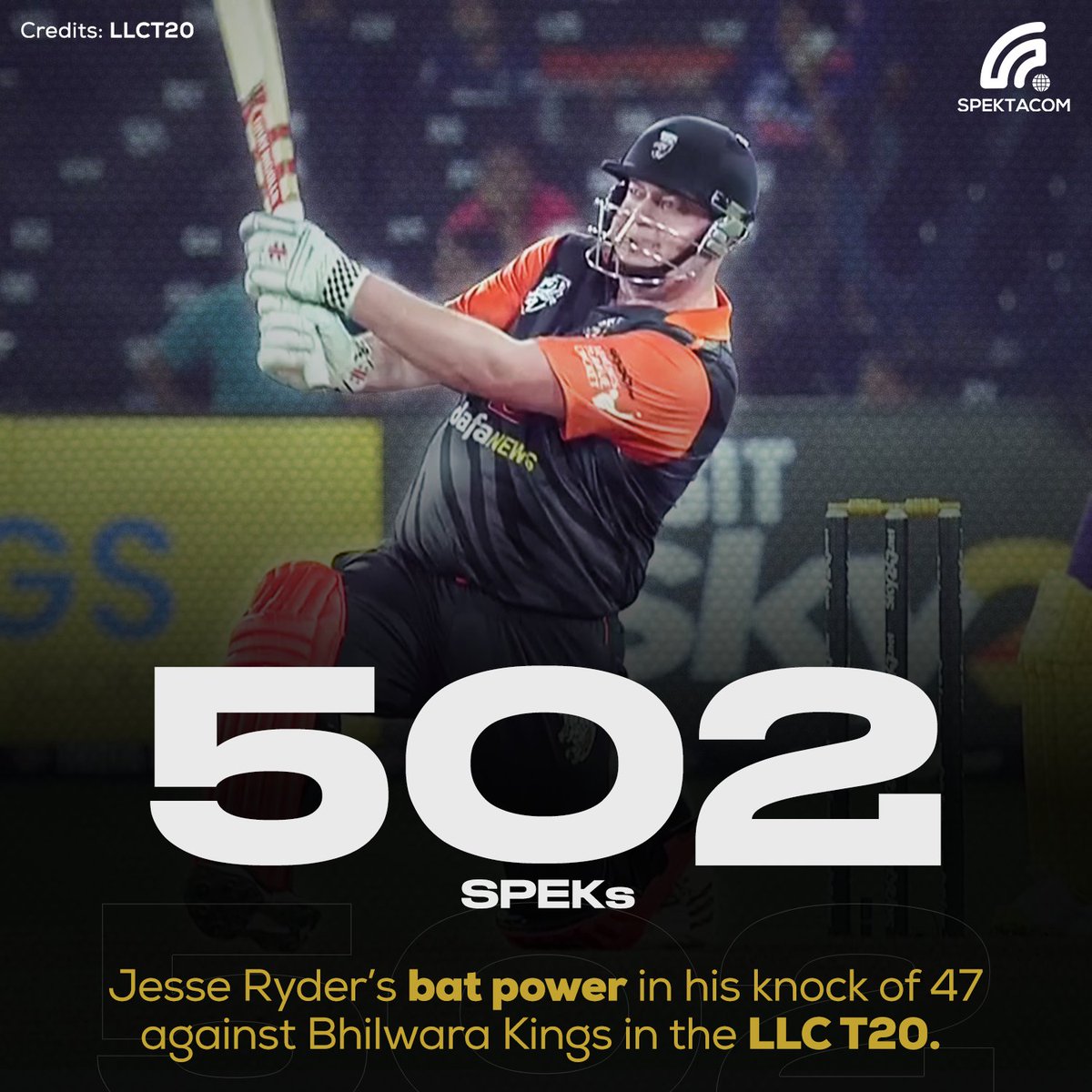 The Kiwi Legend turned back the clock with some sublime hitting 🔥🏏 The bat power metric combines all other parameters to provide a holistic measure of the shot's overall power is measured using the unit SPEK. #SpekTalk #Cricket #PowerBat #LLCT20 #ScienceOfBatting #PowerShot