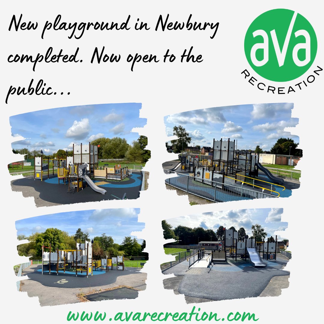 AvaRecreation's tweet photo. A recently completed project in Newbury on behalf of @HAGS_UK. Now open to the public.👌👍🛝

#playground #outdoorplayground #playgroundequipment #play #playgroundsurfacing #surfacing #teamava #avarecreation https://t.co/WVhceN5Mjj