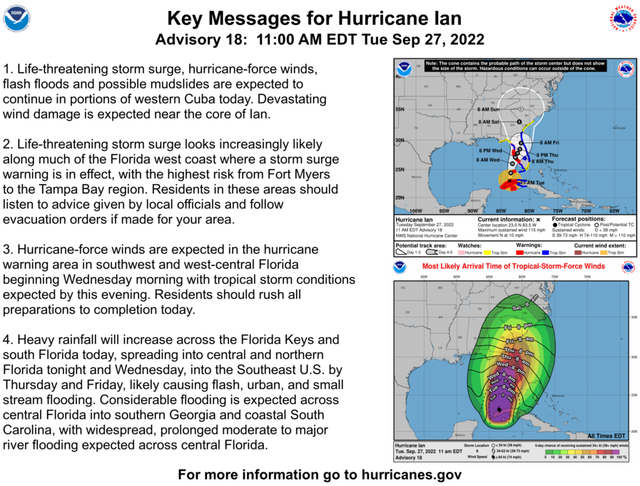 Here is the 10AM forecast track from the NHC...