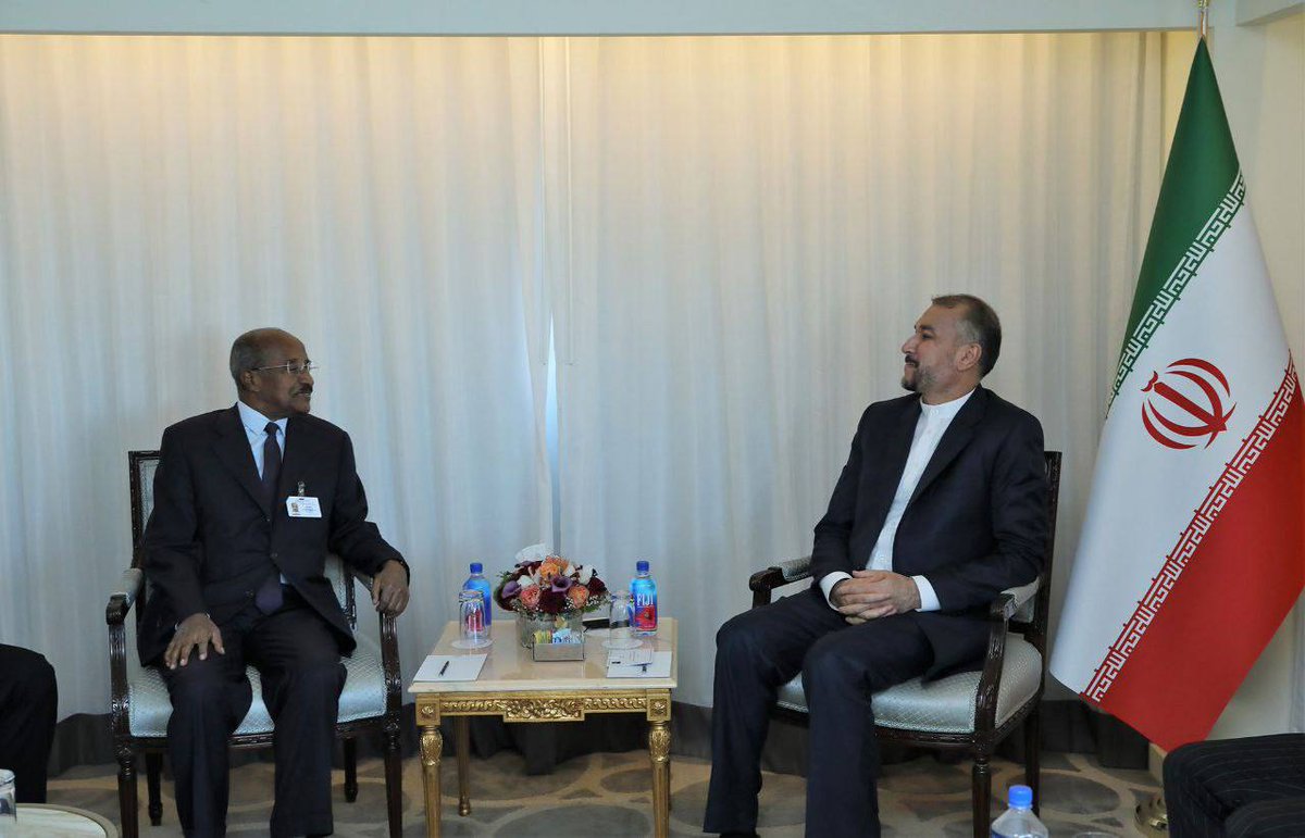 hawelti's tweet photo. On the sidelines of #UNGA77, #Eritrea's delegation, led by Foreign Minister Osman Saleh, met with UN Secretary General Antonio Guterres as well as the Foreign Ministers of Saudi Arabia, Iran and Cuba respectively on bilateral ties and international issues of mutual importance https://t.co/gxCp82UQnK