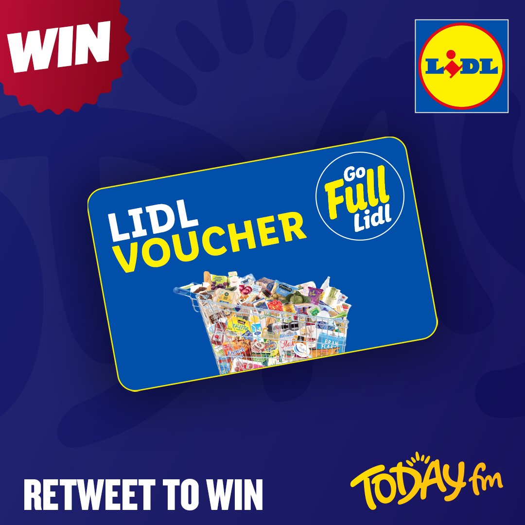 Today FM 💛 (@todayfm) on Twitter photo 🚨COMPETITION 🚨
Want to win a €200 <a href="/lidl_ireland/">Lidl Ireland</a> voucher? 🛒
All you have to do is retweet this post to be entered 👇
🎧 You can also tune in to every show.. every day this week to win a year’s worth of shopping as we go full Lidl on Today FM!
T&C’s apply. Good Luck! 🍀 🚨COMPETITION 🚨
Want to win a €200 <a href="/lidl_ireland/">Lidl Ireland</a> voucher? 🛒
All you have to do is retweet this post to be entered 👇
🎧 You can also tune in to every show.. every day this week to win a year’s worth of shopping as we go full Lidl on Today FM!
T&C’s apply. Good Luck! 🍀