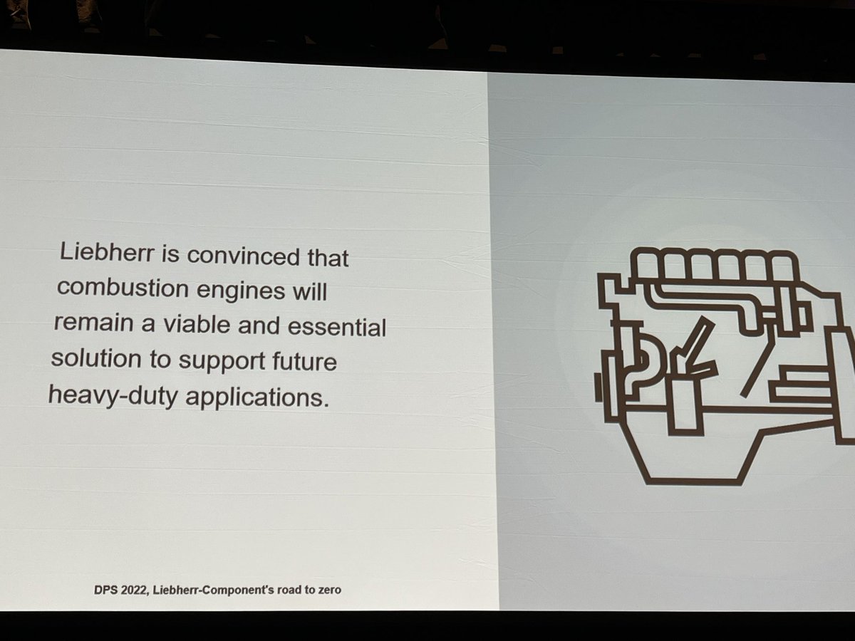 dieselprogress's tweet photo. Is there a future for internal combustion? Ingo Wintruff, #LiebherrComponents, says yes: “The concern is not the combustion engine itself but the fuel that is burned. And this fuel can be changed.” #DieselProgressSummit https://t.co/JyMKapHPJa