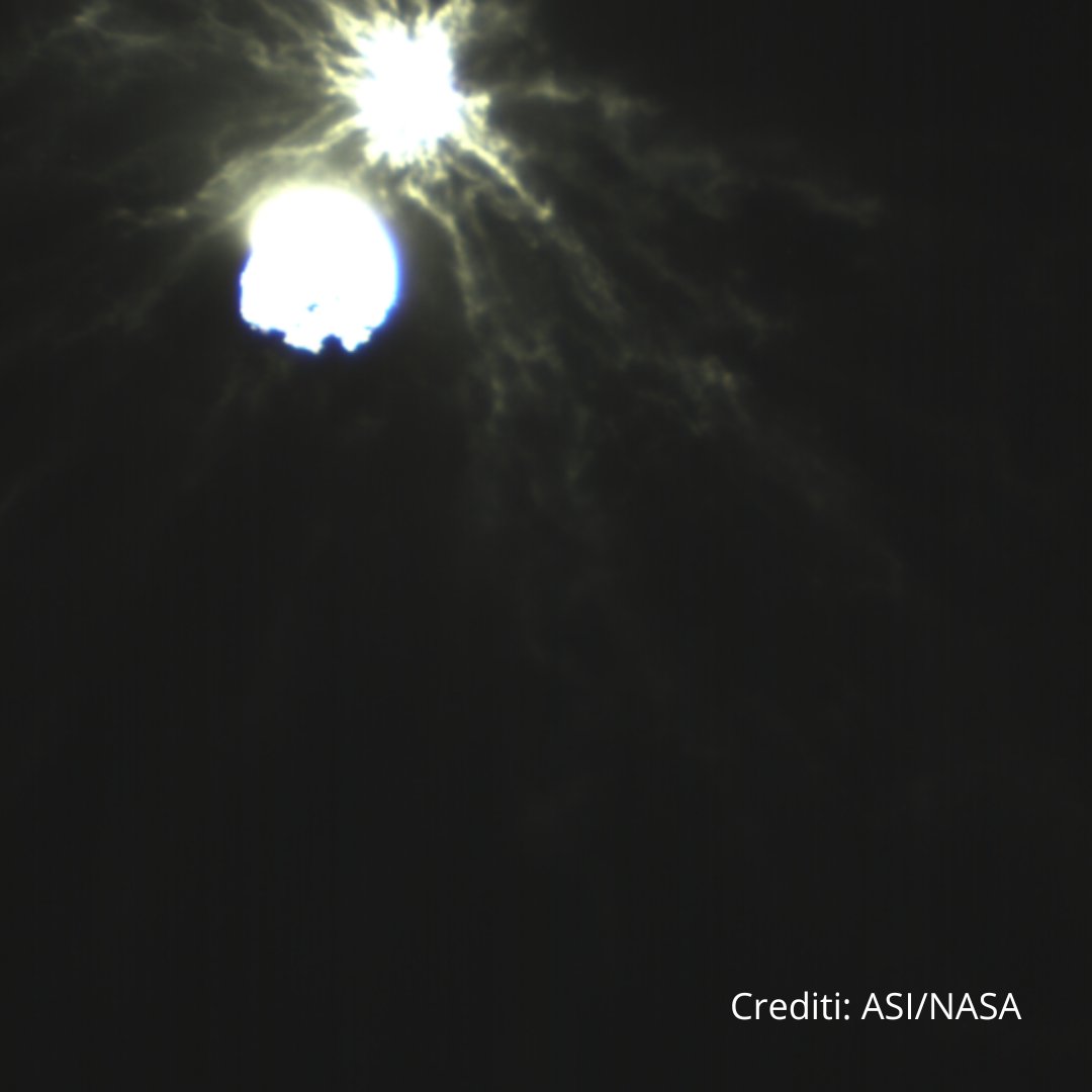 comets77's tweet photo. Just released @LICIACube images of #DARTMission impact on asteroid Dimorphos via @Argotec_Space #DARTsmash #AsteroidImpactLIVE #astronomy https://t.co/mN8QDaGS0w