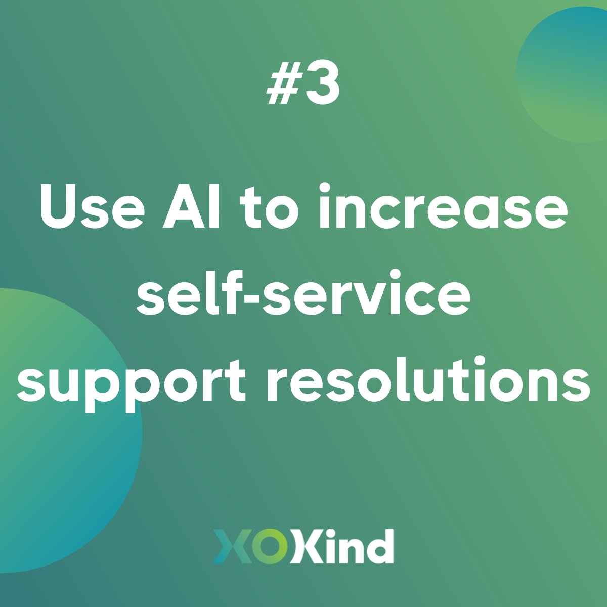 xokind's tweet photo. AI in Customer Support: 3 use cases to make support teams' life much easier. 
An AI agent can be built off your knowledge center to understand specific products and processes with the capacity to answer technical questions. So how can it help?
#ai #ml #customersupport #cx #css https://t.co/gBB3NAfaqY