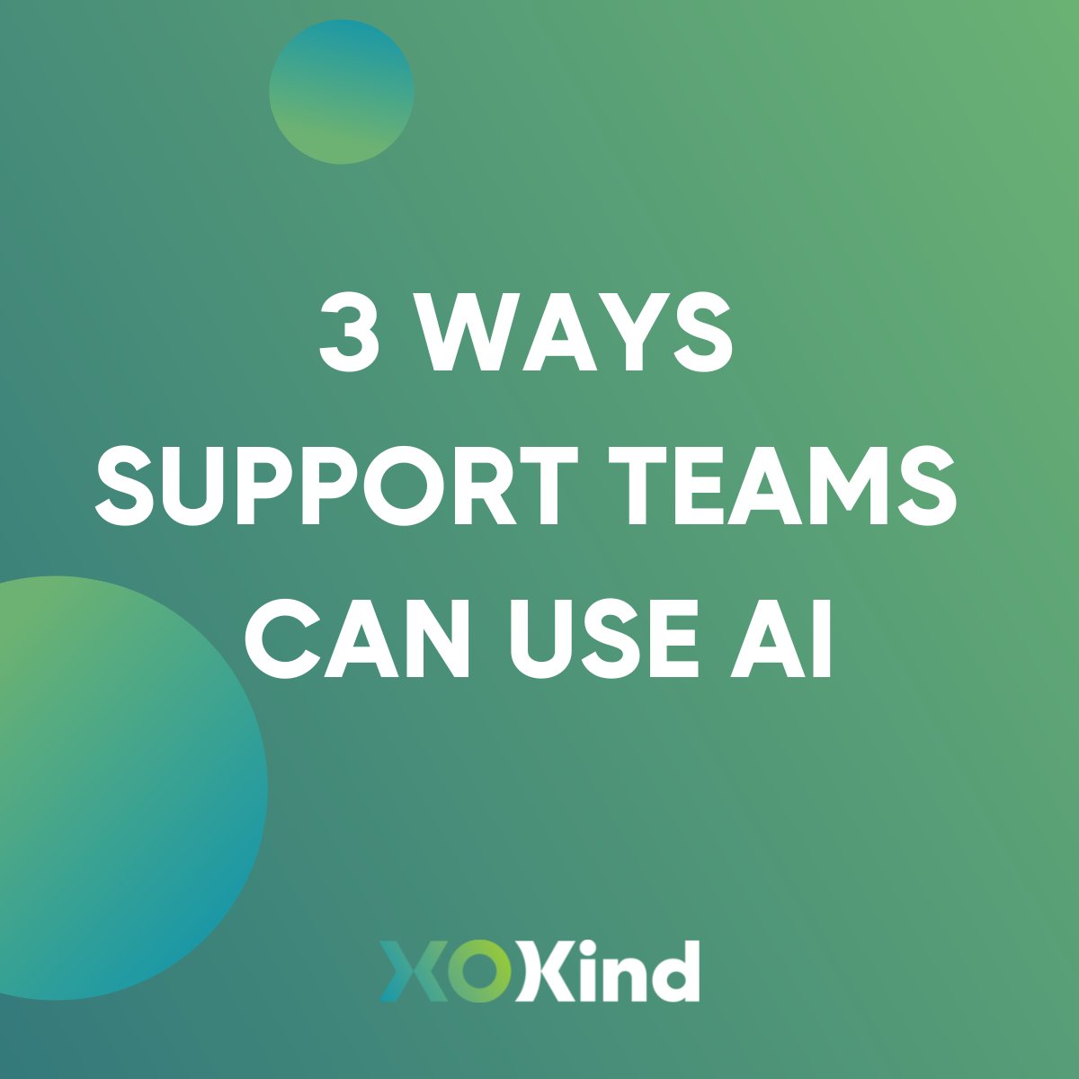 xokind's tweet photo. AI in Customer Support: 3 use cases to make support teams' life much easier. 
An AI agent can be built off your knowledge center to understand specific products and processes with the capacity to answer technical questions. So how can it help?
#ai #ml #customersupport #cx #css https://t.co/gBB3NAfaqY