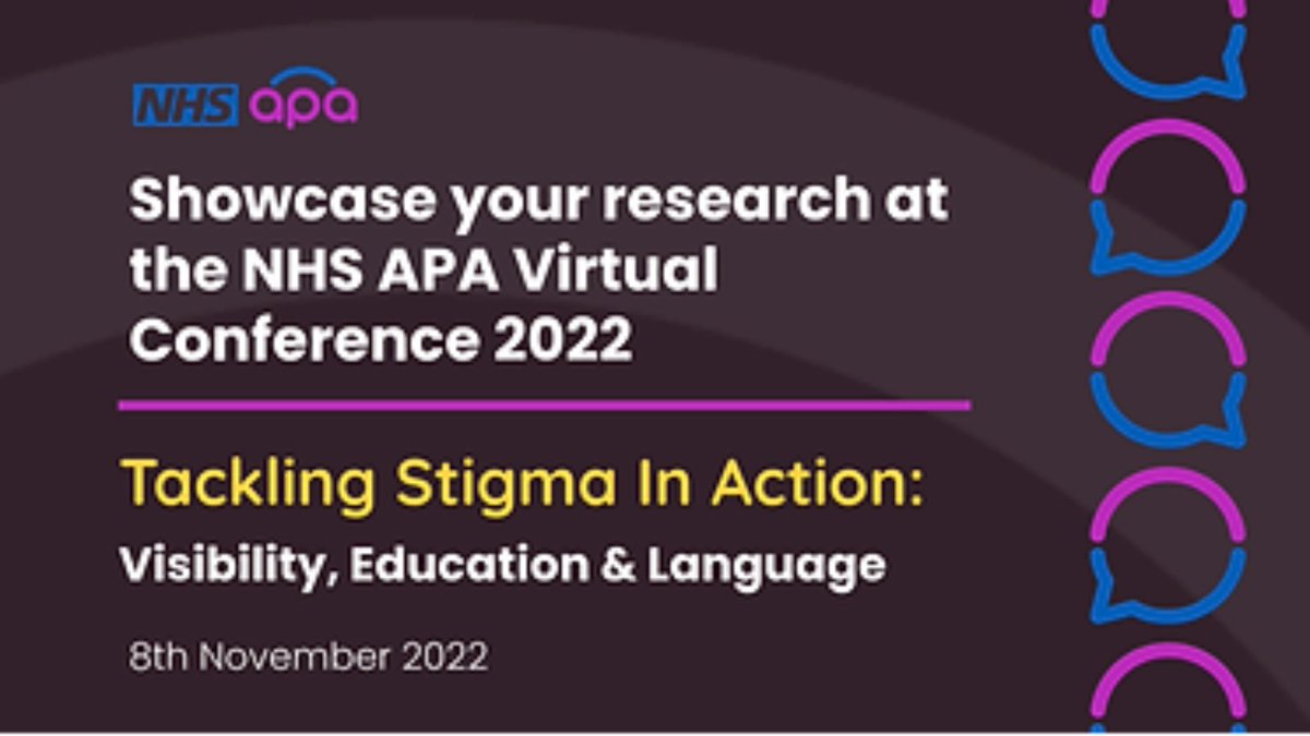 The <a href="/NHS_APA/">NHS Addictions Provider Alliance</a>
 has announced that its popular virtual showcase is back at the APA conference for another year!

This year's conference, which takes place on November 8, will include a digital exhibition for showcasing a campaign paper or body of research.

#recovery #addiction