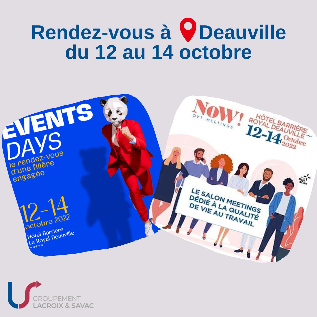 LacroixSavac's tweet photo. [ÉVÈNEMENT] 🗺 Journée mondiale du tourisme 🗺

C’est l’occasion de vous annoncer que nous sommes partenaires des salons #EventsDays (@MeetAndCom) et #TheBigGreen

Rendez-vous à 📍 #Deauville du 12 au 14 octobre.
Les trajets Paris/Deauville seront opérés par #Savac🚌

#event #car https://t.co/v6DNJl9rgB